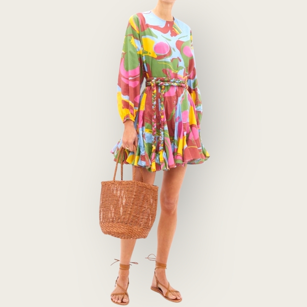 RHODE ELLA DRESS MARBLE PRINT